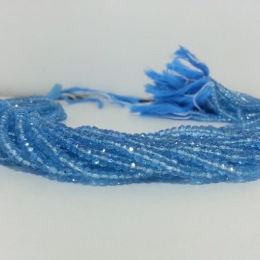 4mm sky blue topaz beads