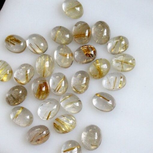 4x3mm golden rutile oval