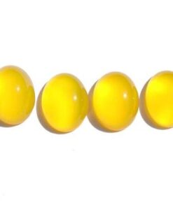 4x3mm yellow chalcedony oval