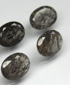 5x3mm black rutile oval cut