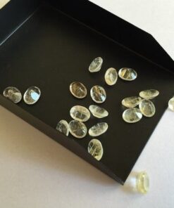 5x3mm golden rutile oval cut