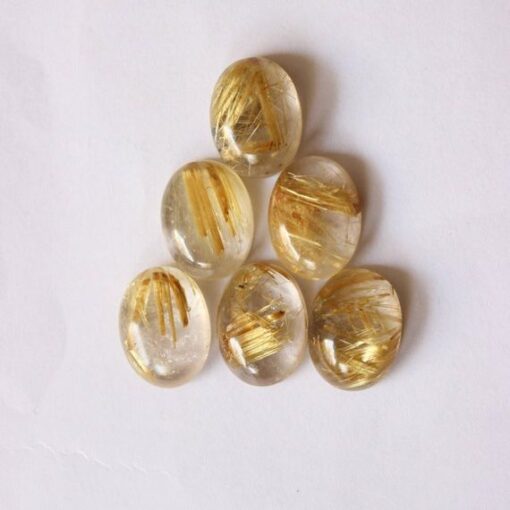 5x4mm golden rutile oval