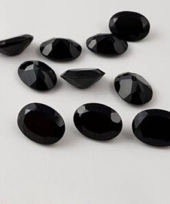 5x4mm black spinel oval cut