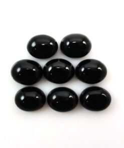 5x4mm black spinel oval