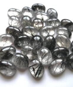 6x4mm black rutile oval