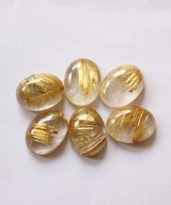 6x4mm golden rutile oval