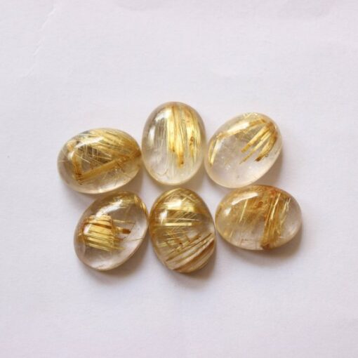 6x4mm golden rutile oval