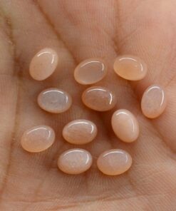 4x6mm Natural Peach Moonstone Smooth Oval Cabochon