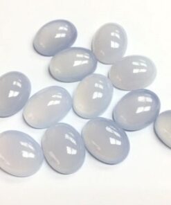 6x4mm blue chalcedony oval