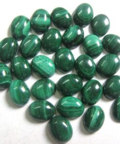 4x6mm Natural Malachite Smooth Oval Cabochon