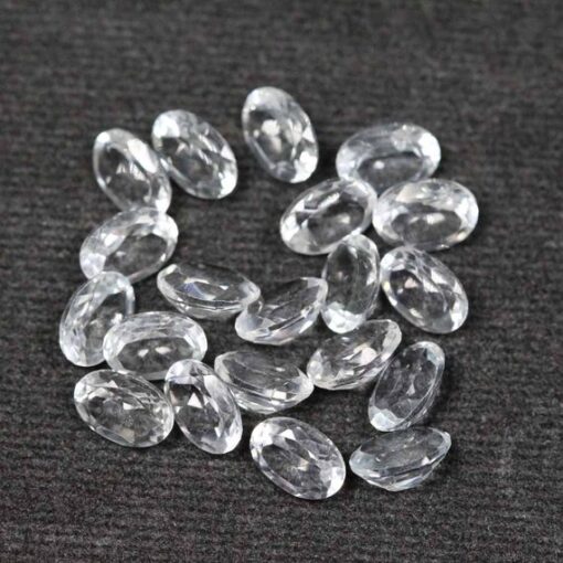 6x4mm white topaz oval cut