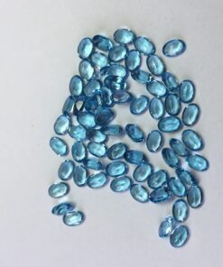 6x4mm swiss blue topaz oval cut