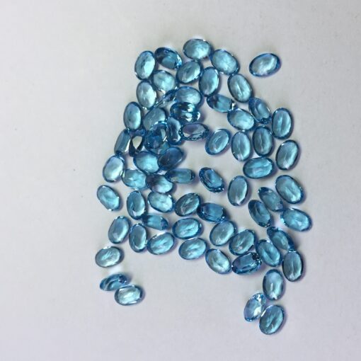 6x4mm swiss blue topaz oval cut