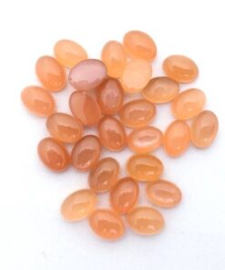 6x8mm peach moonstone oval