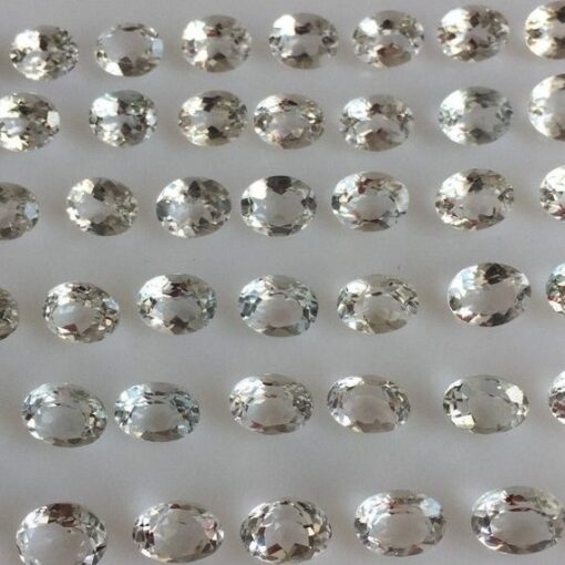 6x8mm white topaz oval cut