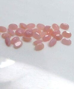 6x8mm pink opal oval cut