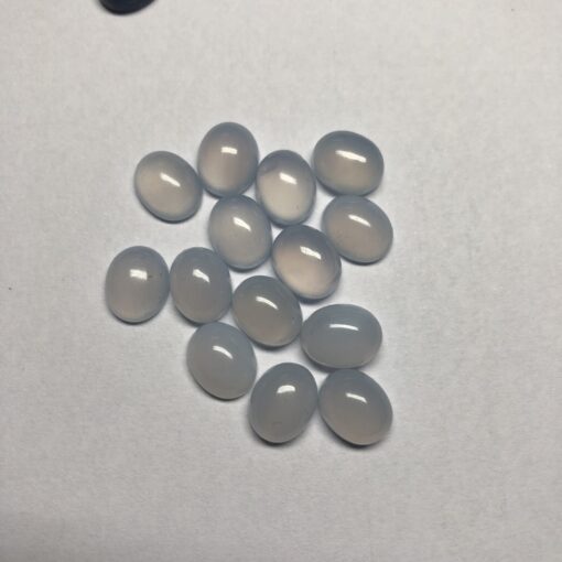 6x8mm blue chalcedony oval