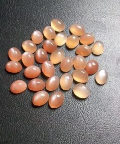 7x5mm peach moonstone oval