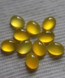 7x5mm yellow chalcedony oval