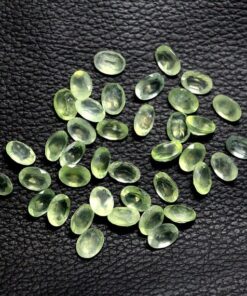 7x5mm prehnite oval cut