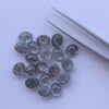 7x9mm Natural Black Rutile Smooth Oval Cabochon