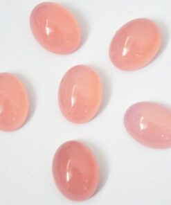 7x9mm pink chalcedony oval