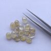 7x9mm Natural Golden Rutile Smooth Oval Cabochon