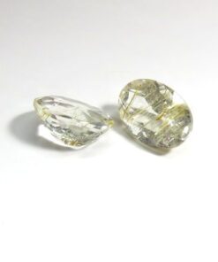 8x10mm golden rutile oval cut