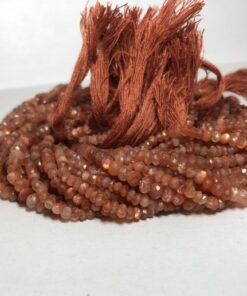 sunstone faceted beads