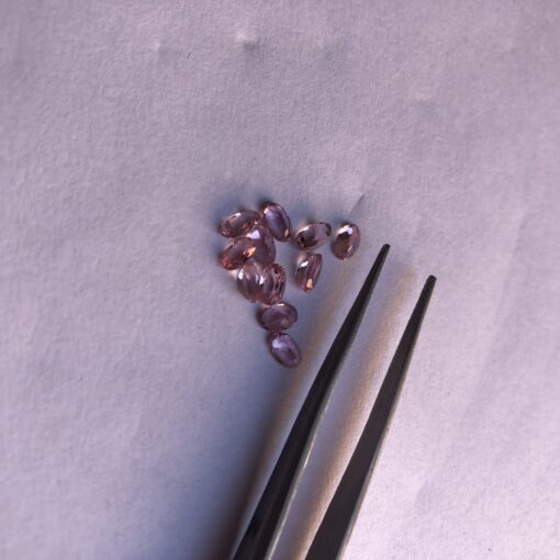 5x4mm pink tourmaline oval cut