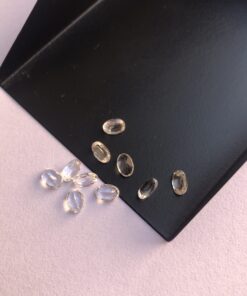 5x3mm white topaz oval cut