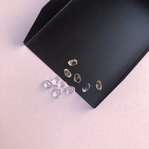 4x3mm crystal quartz oval cut