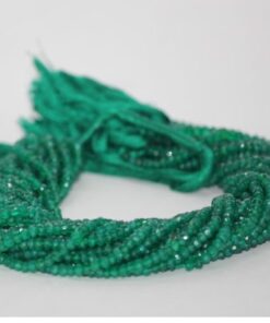 green onyx faceted beads