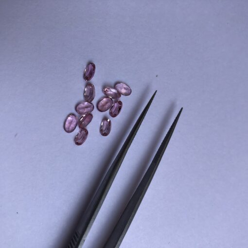 4x3mm pink tourmaline oval cut