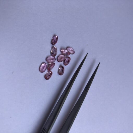 5x3mm pink tourmaline oval cut