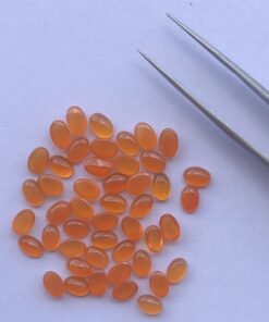 7x5mm Natural Carnelian Smooth Oval Cabochon