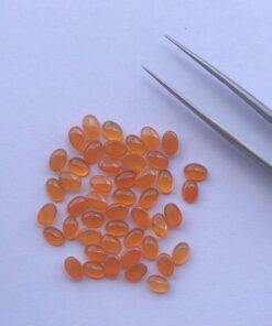 6x4mm Natural Carnelian Smooth Oval Cabochon