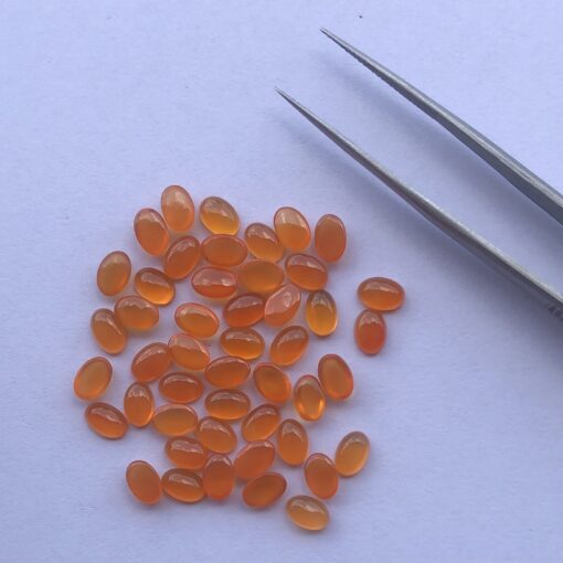 6x8mm Natural Carnelian Smooth Oval Cabochon