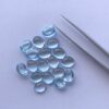 8x10mm Natural Sky Blue Topaz Oval Cabochon