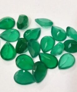 10x12mm green onyx pear cut