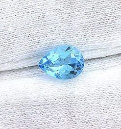 10x12mm swiss blue topaz pear cut