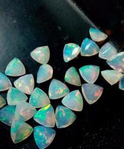 4mm ethiopian opal trillion cut