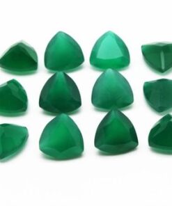 4mm green onyx trillion cut