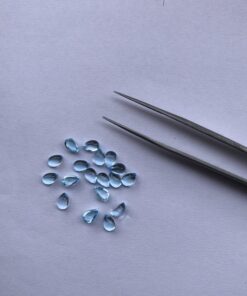 4x3mm swiss blue topaz pear