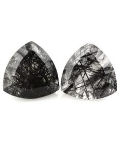 5mm black rutile trillion cut