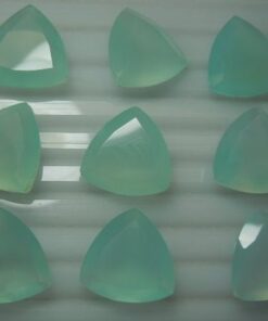 5mm aqua chalcedony trillion cut