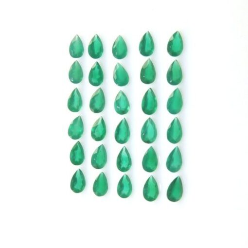 5x3mm green onyx pear cut