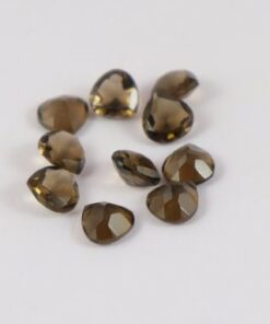 6mm smoky quartz heart cut