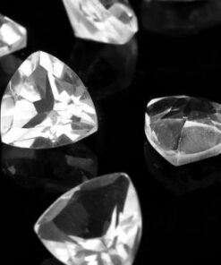6mm crystal quartz trillion cut
