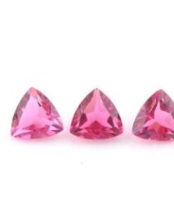 6mm pink tourmaline trillion cut